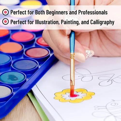 Miniatura 6 de Mr. Pen - Juego de pintura de acuarela, 40 piezas, 36 colores, pinturas de acuarela, 4 pinceles, pintura de acuarela no tóxica, juego de acuarela