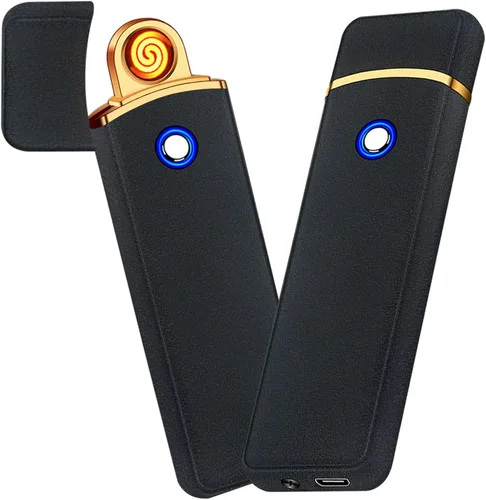Miniatura 8 de Encendedor electrónico, encendedor inteligente recargable por USB, encendedor eléctrico fresco, portátil, de doble cara, resistente al viento, sin