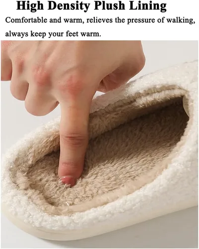 Miniatura 3 de Pantuflas de cara sonriente para niños y niñas, cómodas, cálidas, de felpa para invierno, interiores y exteriores, suaves, antideslizantes