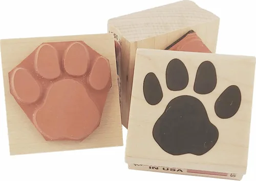 Miniatura 8 de Sello de goma con estampado de pata de león y tigre de gato, 1" x 1.25", #ST0200