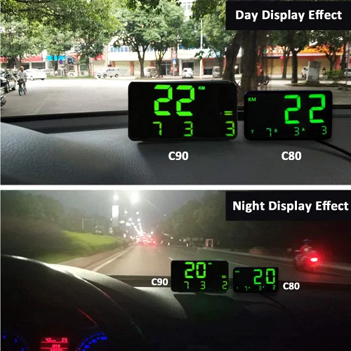 Miniatura 8 de Kingneed - Pantalla original universal de GPS con velocímetro y odómetro digital para automóvil, la velocidad aparece en entalla en millas por hora