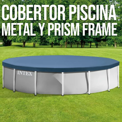 Miniatura 3 de CUBIERTA DE ALBERCA INTEX 28030E: Para piscinas de 10 pies con marco redondo de metal – Incluye cuerda de atado – Orificios de drenaje – Sobresalida