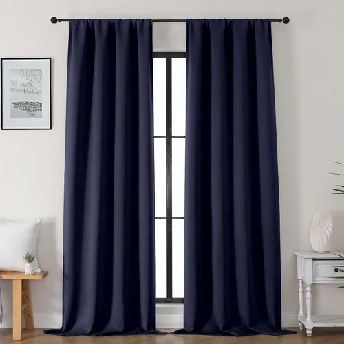 Miniatura 119 de Gwine Cortinas opacas para dormitorio, 54 pulgadas de largo, paneles de cortina de ventana con aislamiento térmico y reducción de ruido, cortinas