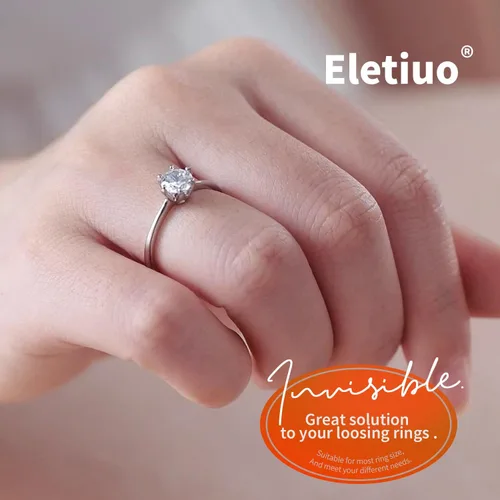 Miniatura 7 de Paquete de 127 ajustadores de tamaño de anillo para anillos sueltos, 31 tamaños y 3 estilos, reductor de anillo invisible, protector de joyería
