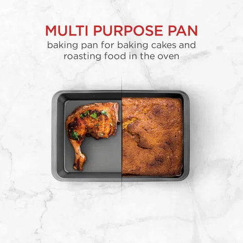 Miniatura 4 de Elbee Home Professional Brownie - Bandeja para hornear brownie, incluye divisor Browny para cortar perfectamente brownies cada vez, acero al carbono