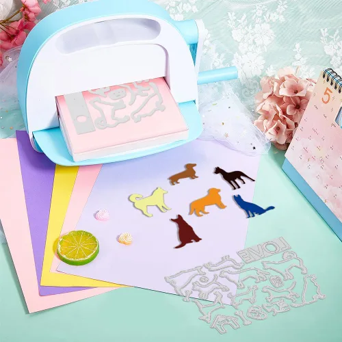 Miniatura 7 de GLOBLELAND Troqueles de corte para perros para hacer tarjetas, troqueles de corte para cachorros para manualidades, álbumes de recortes, diario