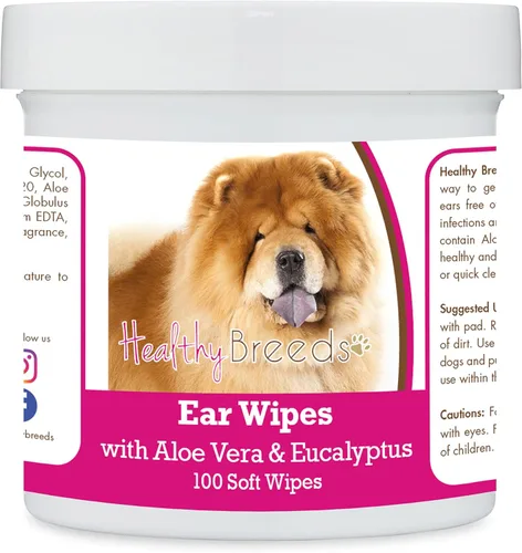 Miniatura 40 de Healthy Breeds Pastor alemán, silla de montar, toallitas de limpieza de oídos con aloe y eucalipto para perros, 100