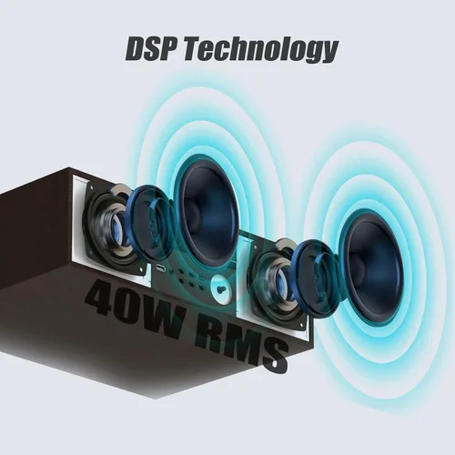 Miniatura 3 de LONPOO Sistemas de sistema estéreo con reproductor de CD, reproductores de CD de 40 W para el hogar, Bluetooth, reproducción USB, radio FM, entrada