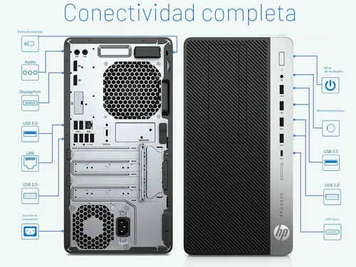 Miniatura 4 de Computadora de Escritorio HP ProDesk 600G4 Tower Intel i7-8700 (3.4) 32GB DDR4 RAM 1TB SSD Estado Sólido Wi-Fi 5G + Bluetooth Windows 11
