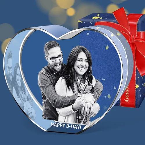 Miniatura 8 de Fanery Sue Foto de cristal 3D personalizada, regalos personalizados para ella, padre, madre, esposa, marido, gran regalo personalizado con tu propia