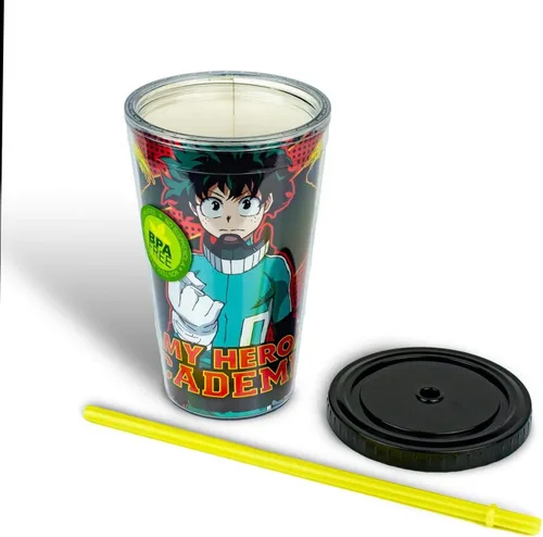 Miniatura 5 de Everenty Taza de plástico My Hero Academia Mercancía de anime y manga con licencia 16 onzas de plástico sin BPA Perfecto para el hogar