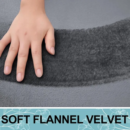Miniatura 4 de Smiry Tapete de baño de espuma viscoelástica de 24 x 16 pulgadas, extra suave y absorbente, antideslizante, lavable para suelo, ducha y bañera, Gris