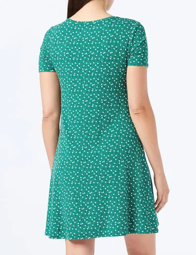 Miniatura 3 de Tienda Essentials Vestido de manga corta regular con cuello en V para mujer