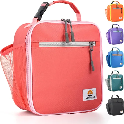 Miniatura 13 de CaCTOUR Lonchera para Niños, 2 Paquetes Bolsa de Almuerzo Aislada para Niñas y Niños, Bolsa Suave Mini Enfriador Regreso a la Escuela Bolsa