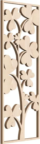 Miniatura 88 de 9 3/8 pulgadas de ancho x 24 3/8 pulgadas de alto x 1/4 pulgadas de alto, Bradford Paneles de pared decorativos de madera de calado, roble rojo rojo