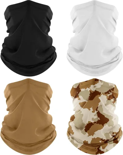Miniatura 19 de ROXUN Paquete de 4 Polainas para Cuello, Bufanda con Protección UV, Máscara Facial Transpirable y Refrescante, Bandana para Senderismo