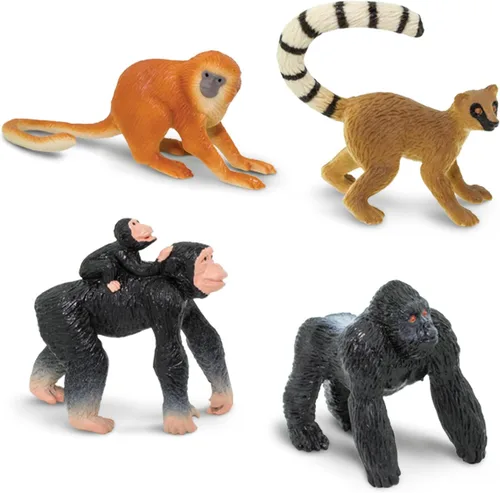 Miniatura 4 de Safari Ltd. TOOB - 12 figuras: Babuino, orangután, tamarín, lémur, gorila, mandril, chimpancé, ardilla, araña y monos lanudos, figuras de juguete