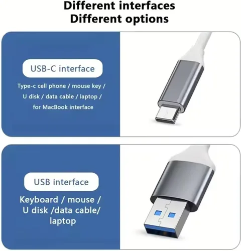 Miniatura 6 de Hub USB 3.0, 4 puertos USB Hub USB Splitter con 1 Tipo-C 1 USB3.0 y 2 USB2.0, expansor USB para laptop, cámara, teclado, uso de oficina de mouse