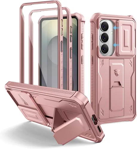 Miniatura 66 de Dexnor Funda para Samsung Galaxy S24 con Cubierta Deslizante Integrada para Cámara y Protector de Pantalla y Soporte, Funda Resistente a los Golpes