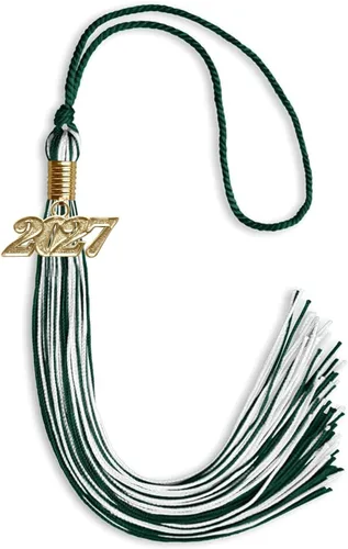 Miniatura 231 de Endea Graduation - Borla de doble color mixto con fecha dorada (negro/dorado antiguo, 2021)