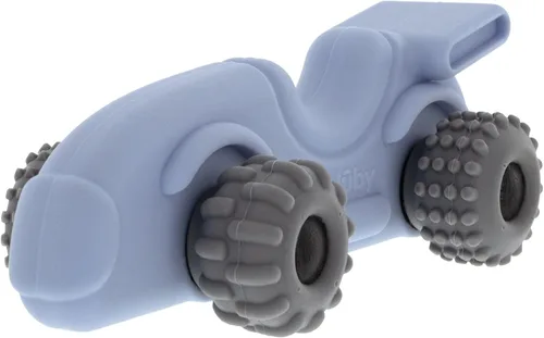 Miniatura 6 de Nuby Juguete mordedor de silicona para bebés – Coche de dentición texturizado con ruedas móviles, fácil de sostener, alivia las encías doloridas