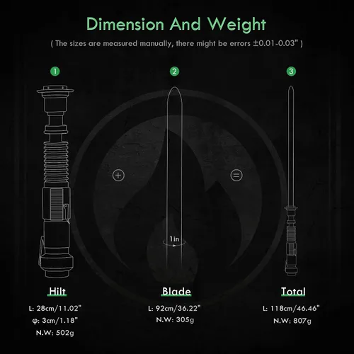 Miniatura 7 de CUSTOM SABER Sable de luz Xenopixel 3.0 de oscilación suave, sable de luz de 34 fuentes de sonido, control de movimiento, sables de luz que cambian