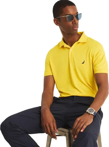 Miniatura 133 de Nautica playera polo clásica de mangas cortas, color sólido, para hombre