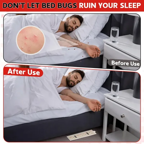 Miniatura 4 de Qualirey Paquete de 24 trampas para insectos de cama, detector de chinches no tóxico para patas de cama, interceptores de chinches atraen chinches