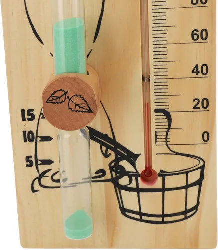 Miniatura 8 de Karlak Sauna Thermometer Hourglass 15 Minute Sand Timer 0 to 140 Celsius Degree Temperature Wall Mount Sauna Accessory