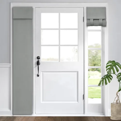 Miniatura 11 de HOMEIDEAS Cortinas Opacas para Aula para Puerta Principal, Cubierta de Ventana de Puerta de Aula, Persianas de Privacidad con Aislamiento Térmico