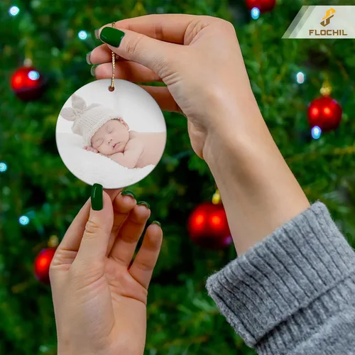 Miniatura 3 de FLOCHIL Adorno personalizado para la primera Navidad del bebé 2024 para niña, adorno personalizado de primera Navidad para bebés 2024 con nombre