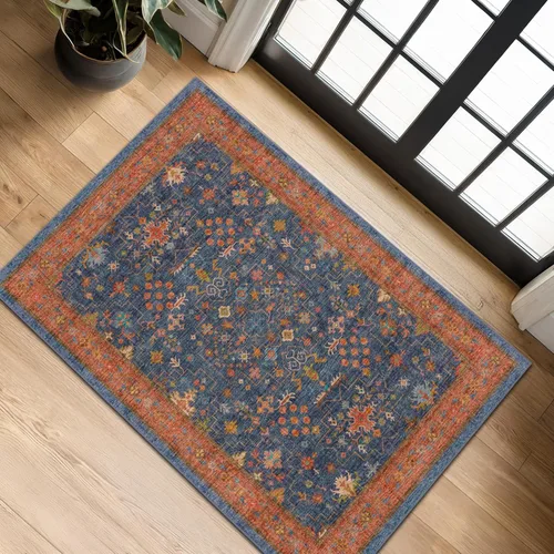 Miniatura 225 de Alfombra Boho Negra para Sala de Estar - Alfombra de Área Lavable de 10x14 Pies, Alfombras de Comedor para Debajo de la Mesa, Alfombra Suave de Pelo