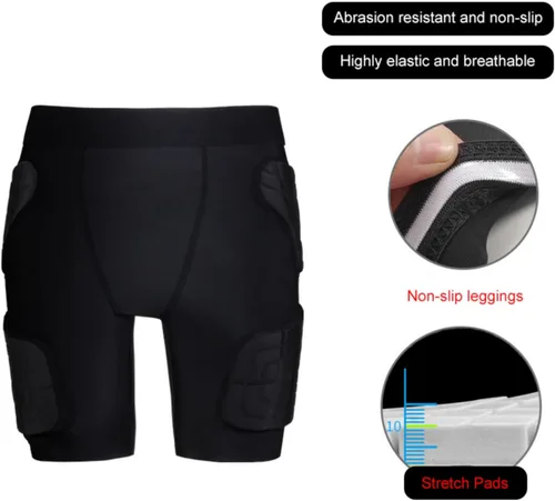 Miniatura 2 de Camisa de compresión acolchada para jóvenes, manga larga, manga corta, pantalones de protección para fútbol, paintball, béisbol