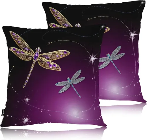 Miniatura 28 de Swono Raven - Juego de 2 fundas de almohada cuadradas de 18 x 18 pulgadas, diseño de pájaro salvaje, cuervos negros en rama de árbol, para el hogar