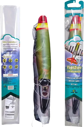 Miniatura 4 de WindNSun FlightZone Kites - Cometas de avión y transbordador espacial fáciles de volar con temática de aviación para niños y adultos