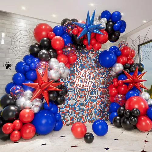 Miniatura 11 de Kit de arco de guirnalda de globos negros y dorados con globos de estrella en explosión, globos de látex de confeti de oro negro de 5/10/12/18