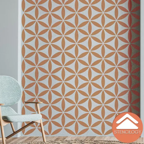 Miniatura 8 de STENCILOGY® / NILE - Plantilla de pared XL de 23 x 38 pulgadas, plantilla de flor de la vida, plantillas de pared grandes para pintar, Plantillas