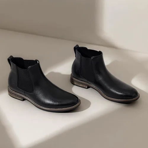 Miniatura 9 de Bruno Marc - Botines de gamuza de cuero para hombre tipo Chelsea