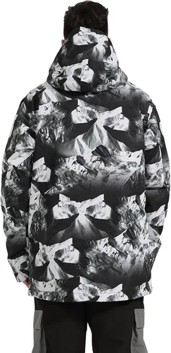 Miniatura 2 de GSOU SNOW Chaqueta de esquí para hombre, abrigo de nieve para snowboard, cálido, invierno, impermeable, con capucha