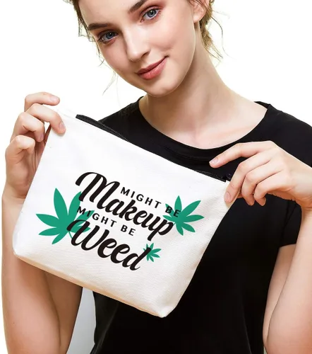 Miniatura 3 de Fokongna Bolsa de maquillaje divertida de malas hierbas, regalos divertidos para la mejor amiga, regalos de broma para mujeres, regalo de viaje