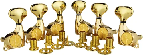 Miniatura 9 de Guyker Cabezales de máquina de guitarra (3L + 3R) – Juego de clavijas de afinación selladas 1:21 de repuesto para guitarras eléctricas o acústicas