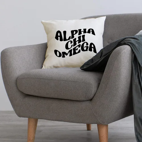 Miniatura 2 de sockprints Mod Alpha Chi Omega - Funda de almohada de 18 x 18 pulgadas, fundas de almohada de hermandad de mujeres - Almohada decorativa