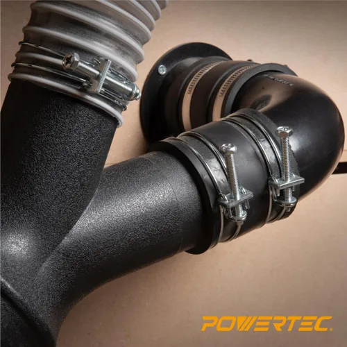 Miniatura 7 de POWERTEC 70197 Abrazadera de manguera de doble alambre de 2-1/2 pulgadas con perno, abrazaderas de manguera ajustables para colector de polvo