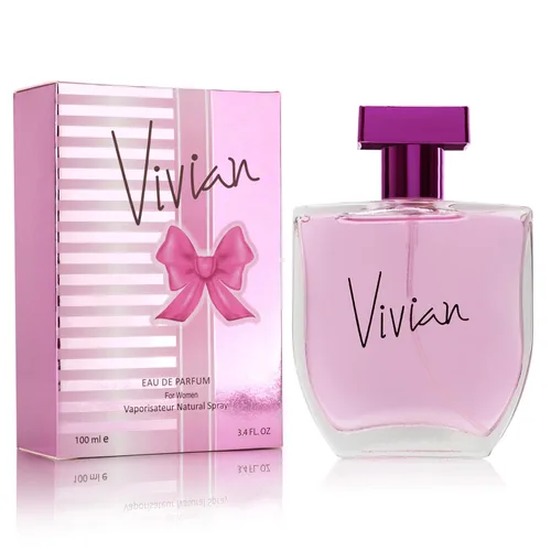 Vivian - Fragancia floral frutal de larga duración - Notas superiores de bayas rojas y rosa - Fragancia base de crema brulee y caramelo - Sin