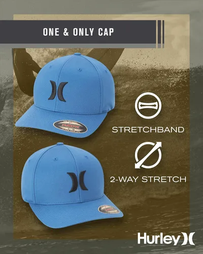 Miniatura 30 de Hurley Gorra de béisbol para hombre - Flexfit - Gorras de béisbol ajustadas para hombre (tamaños: S-XL)