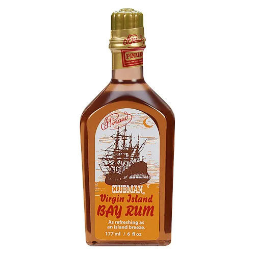 Clubman Pinaud Colonia para Afeitar Virgin Island Bay Rum, Fragancia para Después del Afeitado, 6 fl oz