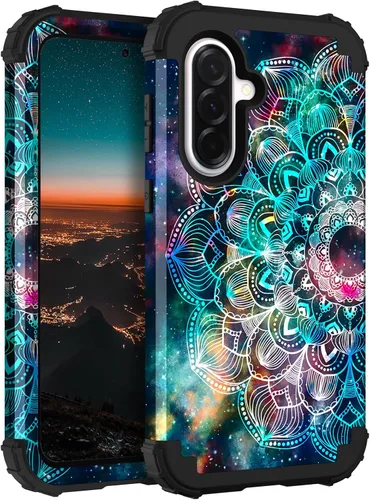 Miniatura 109 de Hocase Funda para Galaxy A37 5G, protección resistente a prueba de golpes, parachoques de goma de silicona suave+funda protectora híbrida