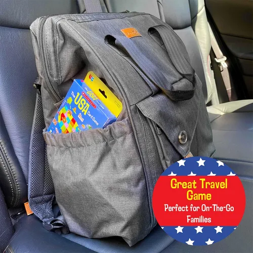 Miniatura 5 de University Games, Juego de cartas de viaje Scholastic USA, Aprende capitales estatales y hechos históricos, Gran juego de cartas de desafío