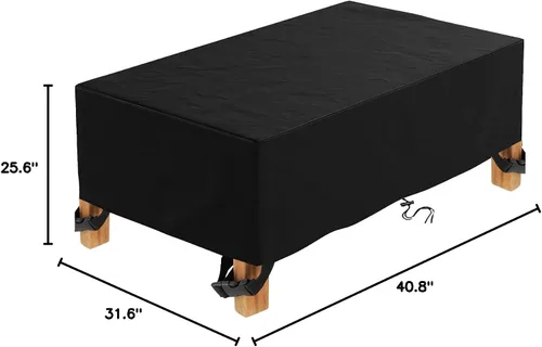 Miniatura 8 de Fundas para muebles de patio, funda para muebles de mesa al aire libre, impermeable, rectangular, 600D, para terraza, césped y patio trasero, a