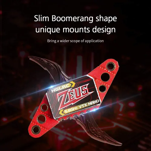 Miniatura 6 de HGLRC Zeus350mW VTX 5V M2 M3 16x16 20x20 25.5x25.5 5.8GHz VTX Betaflight para FPV Racing Drone Quad (SMA)